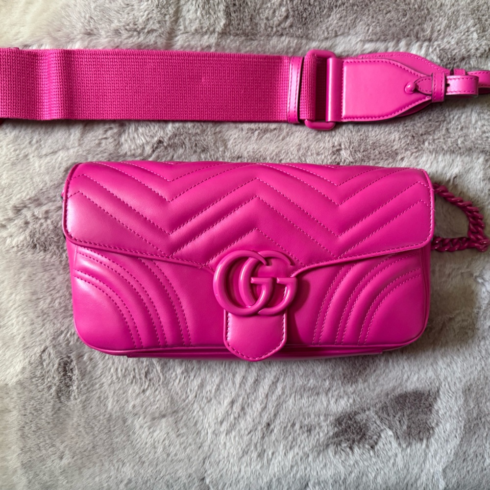 Pink Gucci GG Marmont Matelassé Bag 🎀